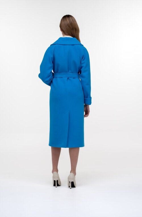 Длинное пальто на запах VLADLEN цвет синий купить Умань 3