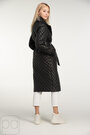 Стеганое пальто черное длинное TIARA купити Жашков 4
