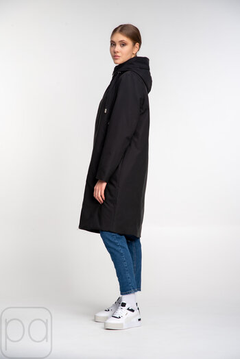 Куртка демисезонная с капюшоном SNOW-OWL цвет черный купить Львов 01