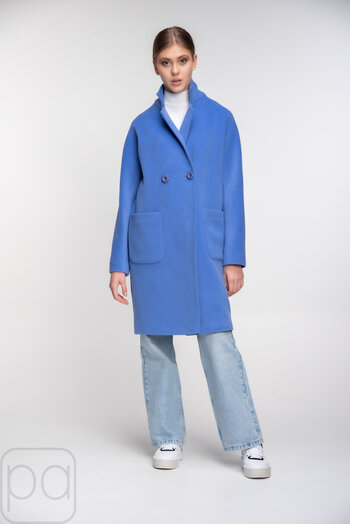 Пальто кашемірове на весну з поясом NINA VLADI колір лаванда купити Калуш 