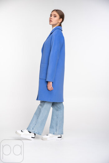 Пальто кашемірове на весну з поясом NINA VLADI колір лаванда купити Калуш 01