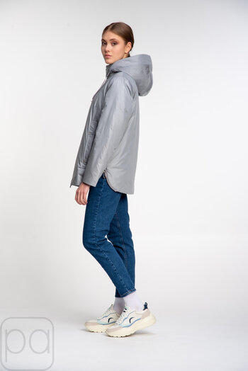 Куртка з капюшоном SVIDNI колір сірий купити Суми 01