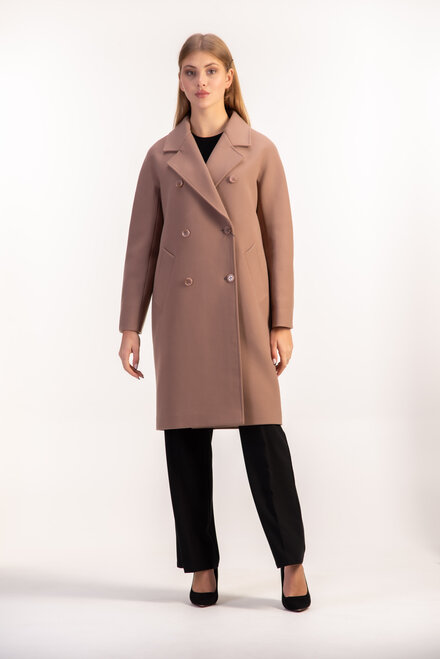 Пальто с поясом демисезонное VLADLEN цвет мокко купить Тальное 1