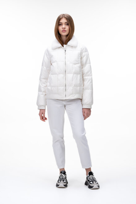 Куртка на весну без капюшона VIVILONA цвет белый купить Хуст 1
