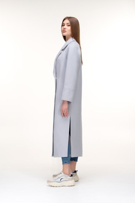 Длинное пальто с разрезами CORRERA цвет серый светлый купить Черновцы 1