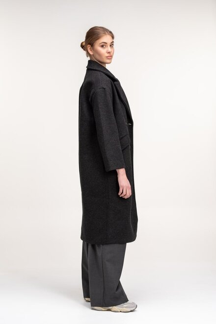 Стильне пальто двобортне URBAN WAY колір сірий купити Полтава 1