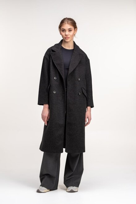Стильное пальто двубортное URBAN WAY цвет серый купить Полтава