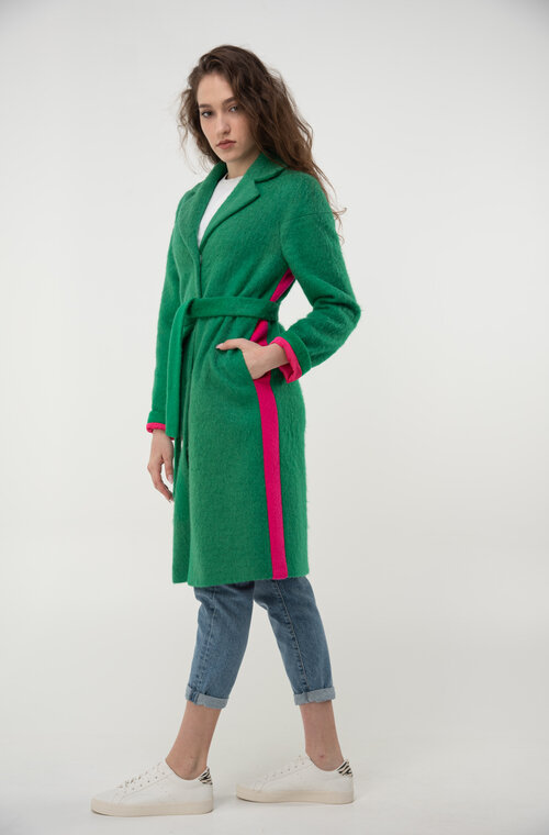 Пальто женское DELCORSO зеленого цвета купить Новоархангельск 5