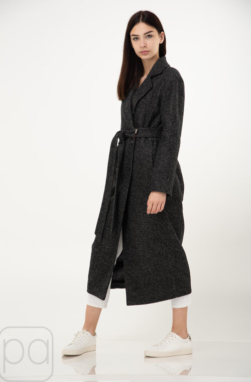 Пальто женское ELVI серый - черный купить Полтава 5