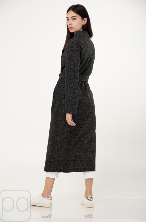 Пальто женское ELVI серый - черный купить Полтава 3