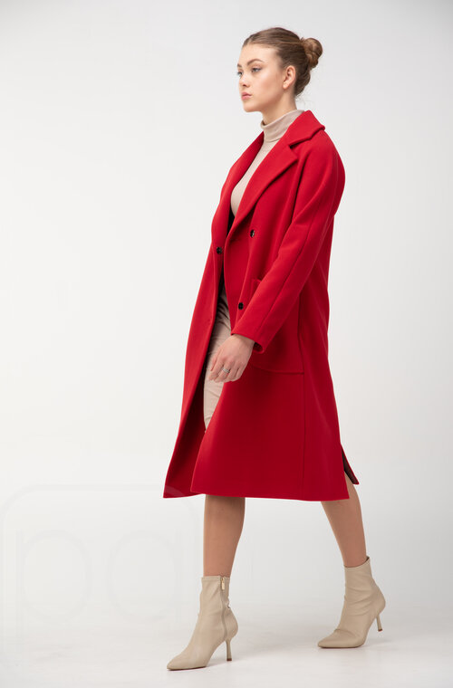 Пальто приталенное NINA VLADI цвет красный купить Кривое Озеро 3