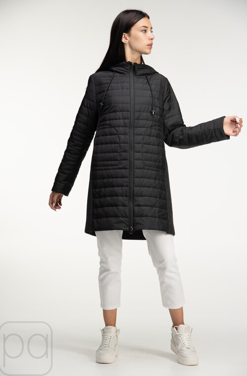 Куртка з трикотажною вставкою ззаду SNOW-OWL чорний колір купити Ромни 3