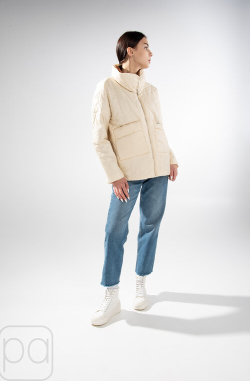 Весняна куртка з накладними кишенями RUFUETE молочний колір купити Ямпіль 3