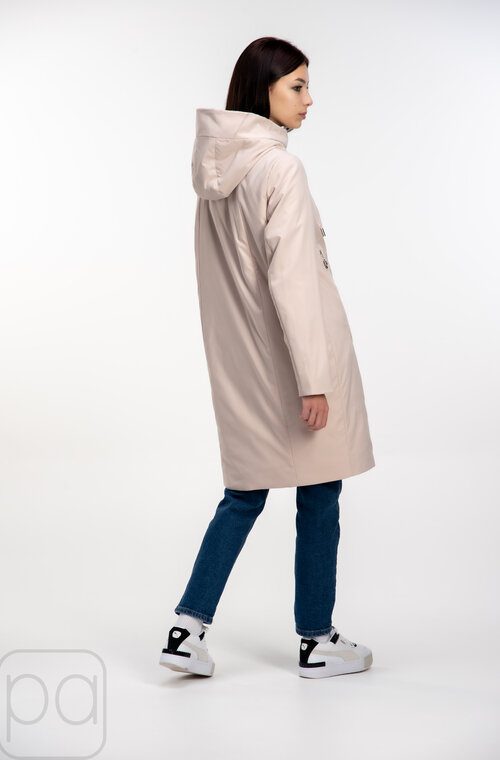 Куртка довга бежевий колір SNOW-OWL купити безкоштовна доставка 05