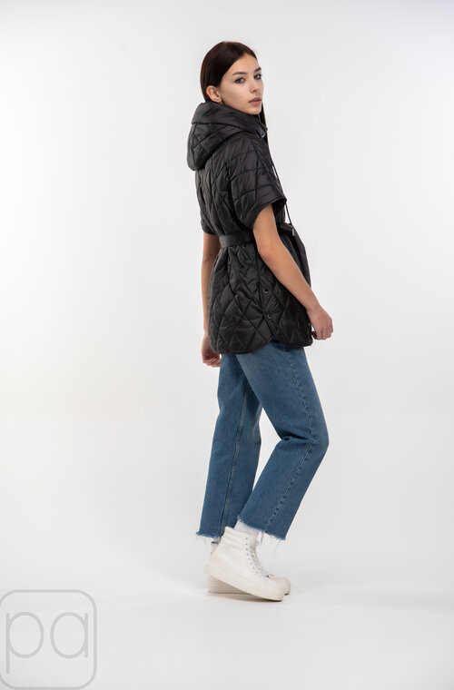 Куртка трансформер стеганная SNOW-OWL черный цвет купить Винница 06