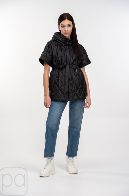 Куртка трансформер стеганная SNOW-OWL черный цвет купить Винница 05
