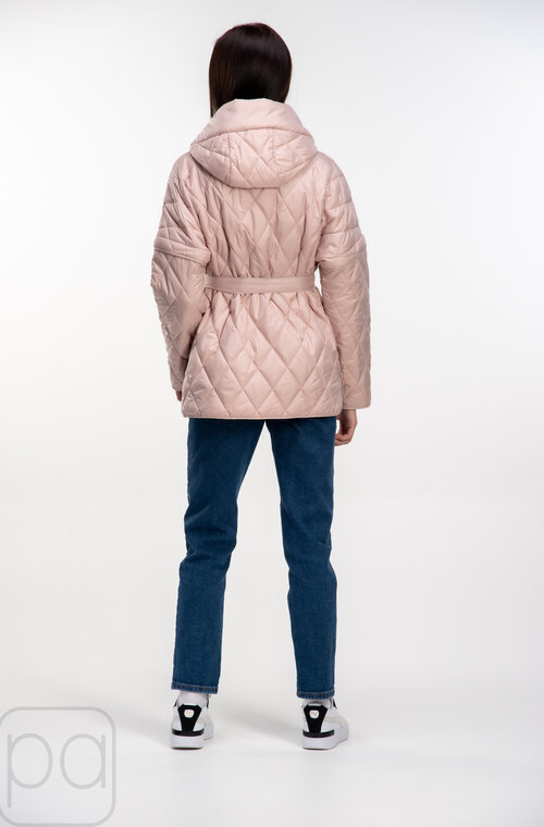 Куртка стеганная трансформер с поясом SNOW-OWL цвет беж купить Полтава 04