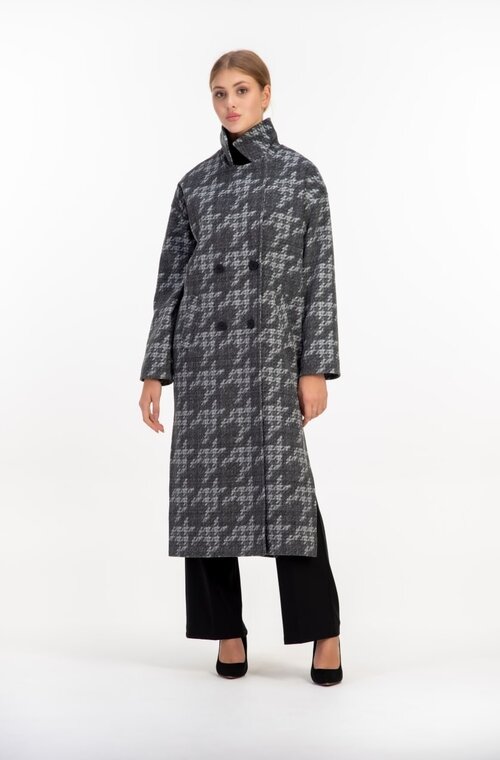 Стильное пальто с поясом VALENTIR цвет серый купить Луцк 