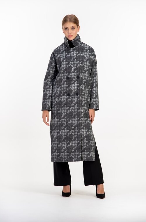 Стильное пальто с поясом VALENTIR цвет серый купить Луцк 2
