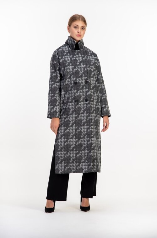 Стильне пальто з поясом VALENTIR колір сірий купити Луцьк 3
