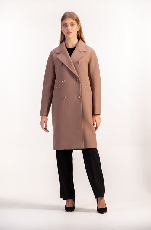 Пальто с поясом демисезонное VLADLEN цвет мокко купить Тальное 1