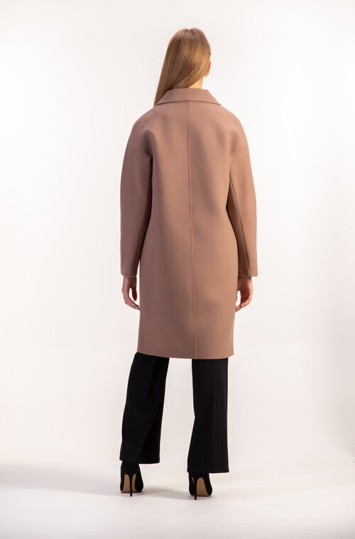 Пальто с поясом демисезонное VLADLEN цвет мокко купить Тальное 4