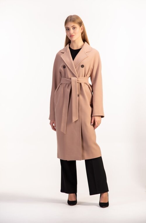 Двухбортное классическое пальто LORETTA цвет бежевый купить Ровно 5
