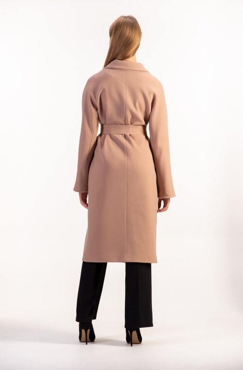 Двухбортное классическое пальто LORETTA цвет бежевый купить Ровно 6