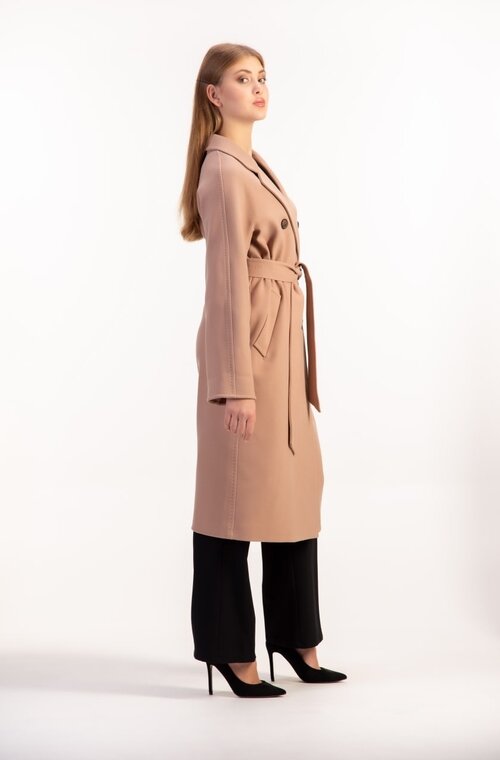 Двухбортное классическое пальто LORETTA цвет бежевый купить Ровно 7