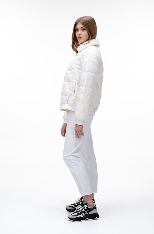 Куртка на весну без капюшона VIVILONA цвет белый купить Хуст 2