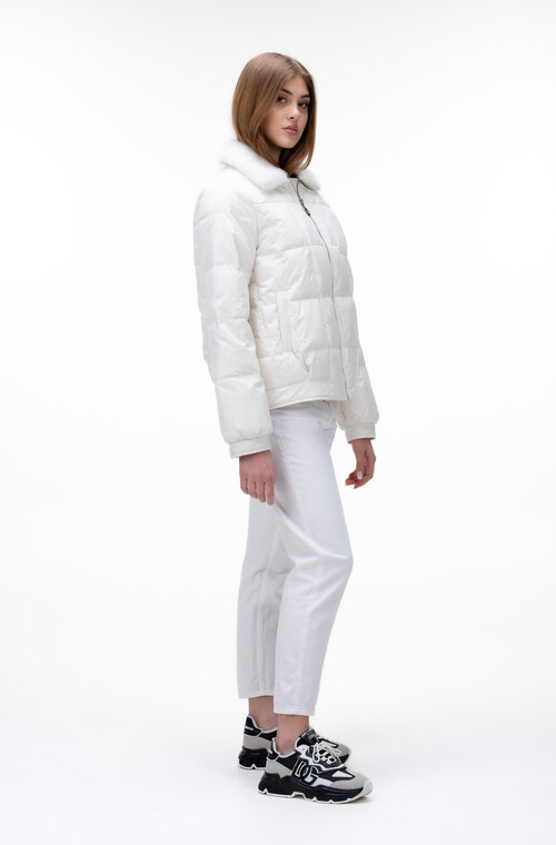 Куртка на весну без каптура VIVILONA колір білий купити Хуст 3