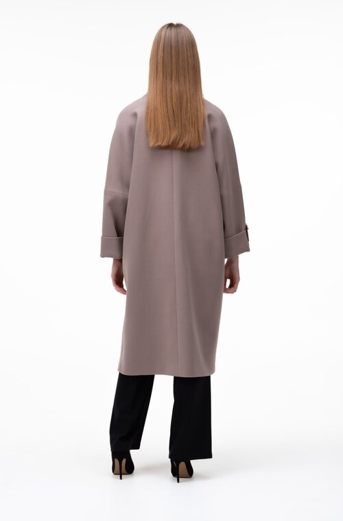 Пальто класичне батал LORETTA колір мокко купити Херсон 4