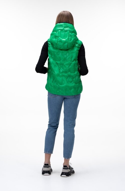 Двухсторонняя безрукавка с капюшоном RUFUETE цвет зеленый купить Днепр 3