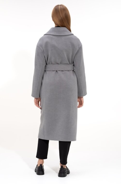 Элегантное пальто на запах ALBANTO цвет серый купить Кропивницкий 3