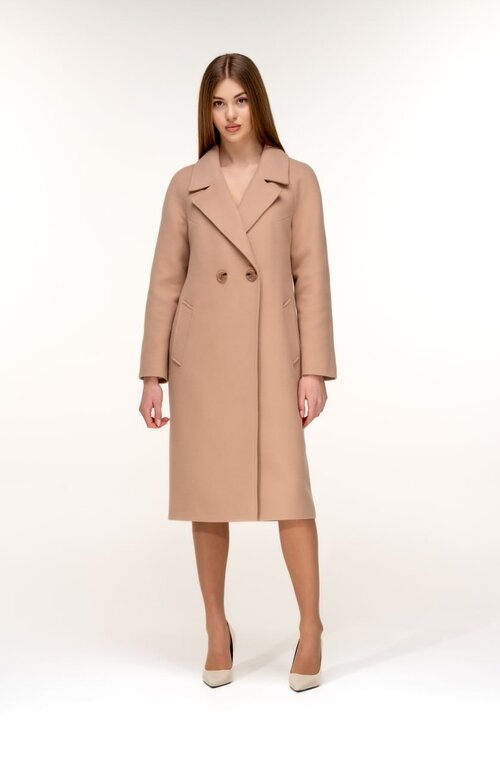 Пальто кашемірове класичне ALISA колір беж темний купити Херсон 