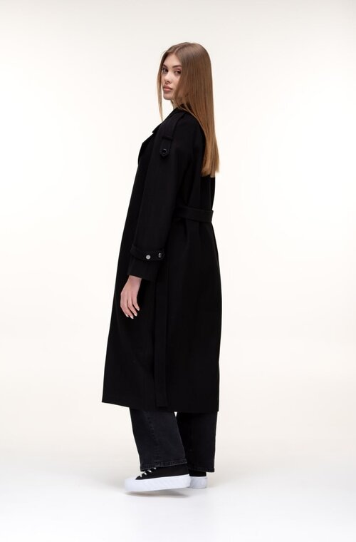 Пальто з поясом KENT колір чорний купити Одеса 1