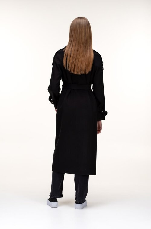 Пальто з поясом KENT колір чорний купити Одеса 3