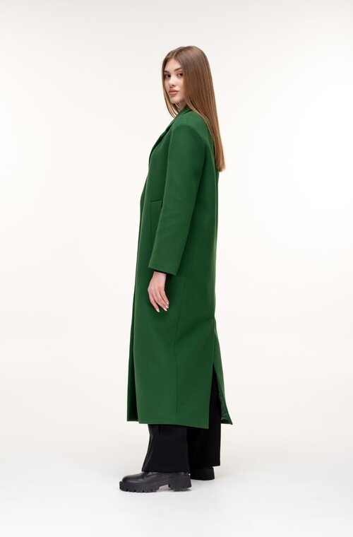 Длинное пальто с накладными плечами ALBANTO цвет зеленый купить Львов 2