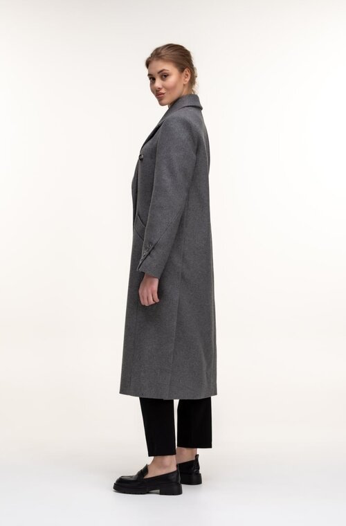Длинное пальто из шерсти CORRERA цвет серый купить Луцк 3
