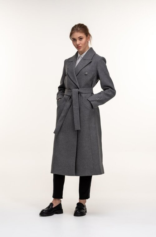 Довге пальто з вовни CORRERA колір сірий купити Луцьк 4