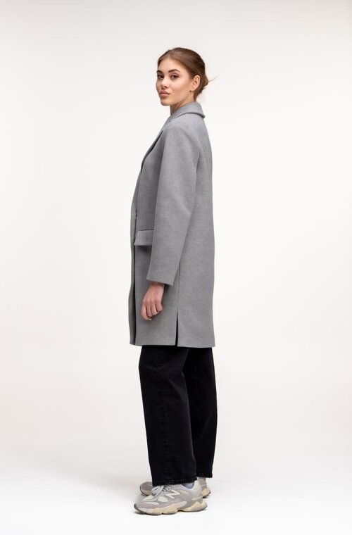 Короткое пальто ELVI цвет серый купить Черновцы 3