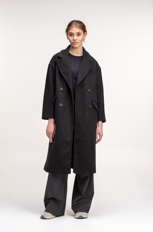 Стильне пальто двобортне URBAN WAY колір сірий купити Полтава