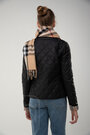 Короткая стеганая куртка с шарфом BUTTON черный цвет купить Стрый 06