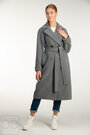 Вільне двобортне пальто на ґудзиках ANGL сірий колір купити Луцьк 4
