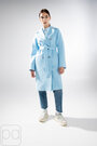Кашемірове пальто двобортне MART блакитний колір купити Херсон 4