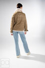 Стильна куртка жіноча коротка оливковий колір купити Мукачево 7