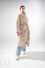 Стеганое пальто с поясом демисезонное BOCHAROVA цвет бежевый купить Кропивницкий 5