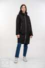 Куртка довга чорний колір з капюшоном SNOW-OWL купити Мелітополь 02