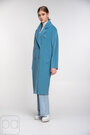 Длинное пальто с поясом оверсайз NINA VLADI голубой цвет купить Сумы 02