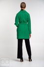 Демисезонное пальто короткое с поясом NINA VLADI зеленый цвет купить Черкассы 05